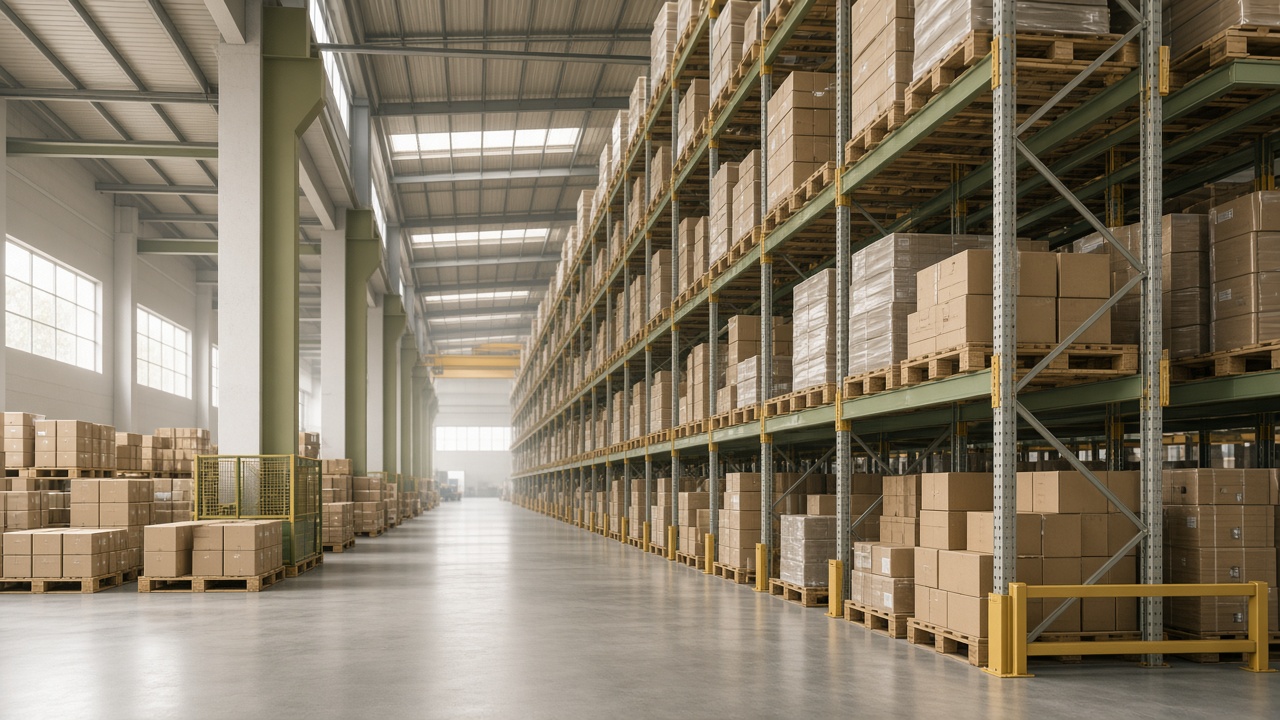 Modernes Lagerumfeld als Symbol für SAP-Warehouse-Prozesse